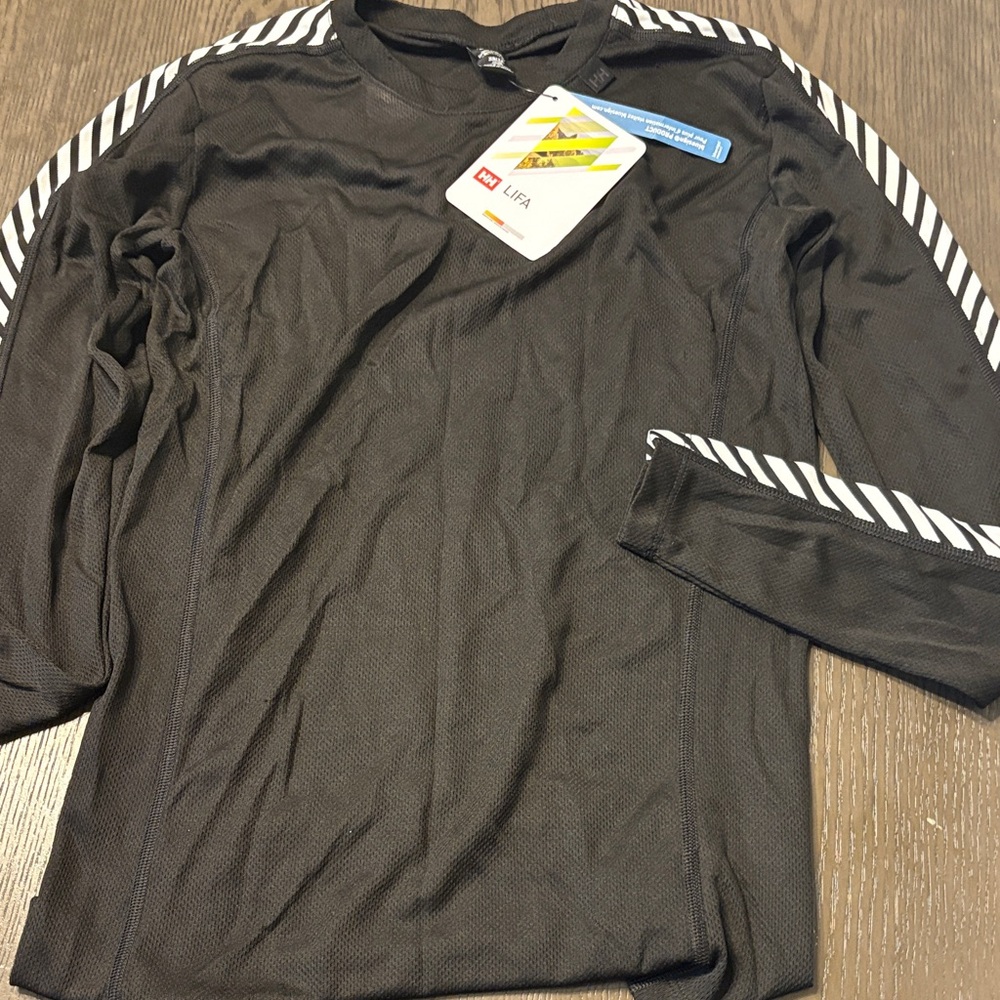 Helly Hansen Black Long Sleeve Top NWT